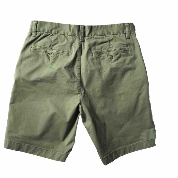 Tommy Hilfiger Chino Shorts Womens 29 Green Mid Rise Preppy Casual Stretch EUC! - Picture 3 of 10